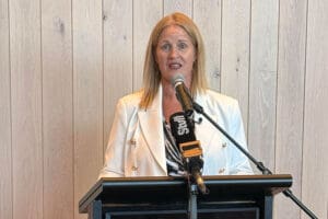 New Zealand's tourism and hospitality minister, Louise Upston, announces more business events funding