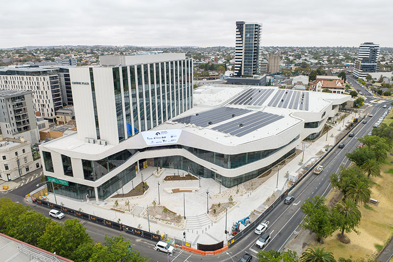 Construction is complete on Geelong’s new convention centre, Nyaal Banyul